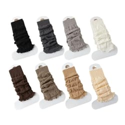 minimalist solid knit lolita thermal sleeves