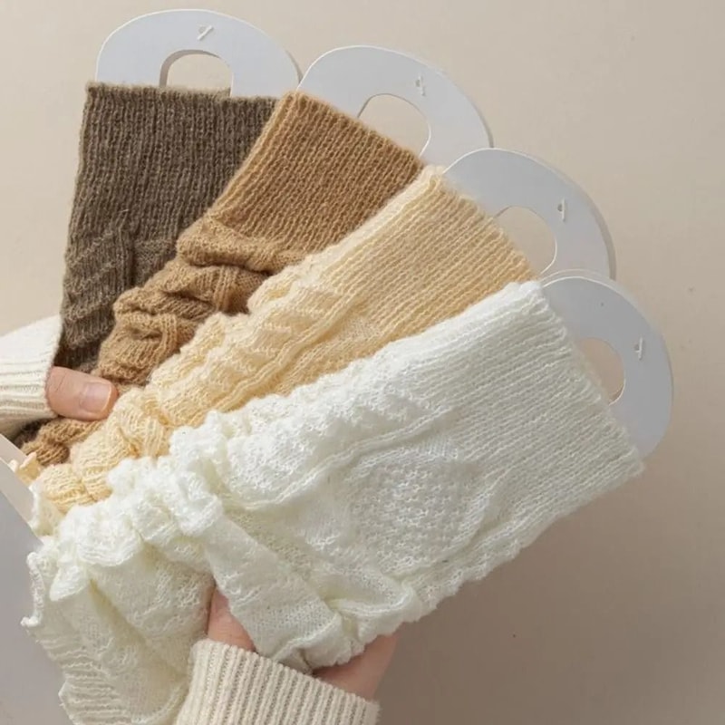 Minimalist Solid Knit Lolita Thermal Sleeves 3