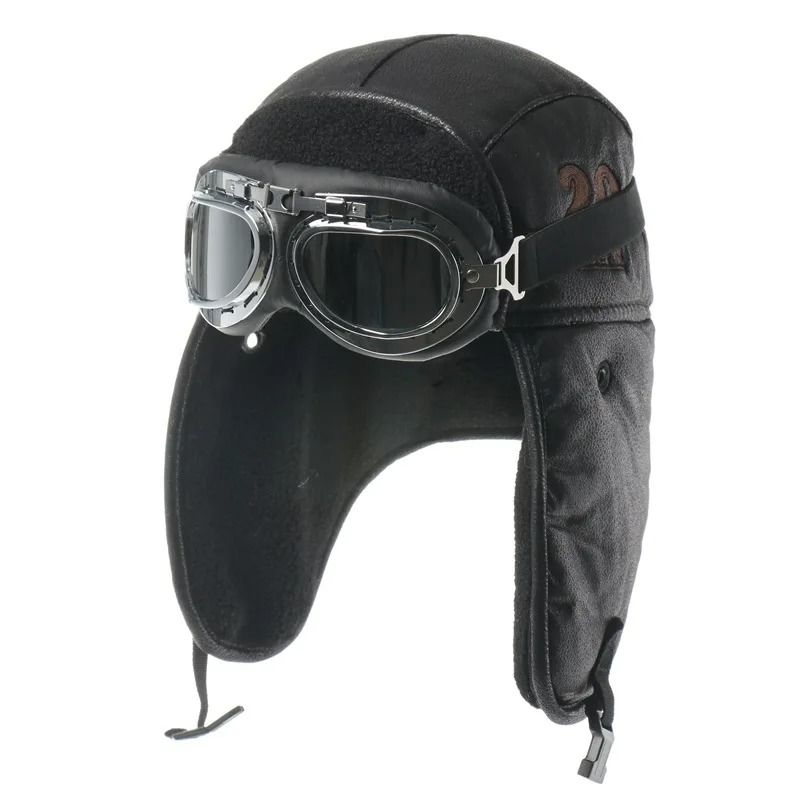 Synthetic Leather Thermal Bomber And Pilot Hat 1