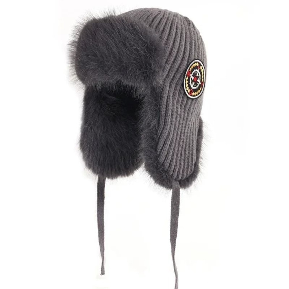Thickened Knit Earflap Plush Winter Hat 18