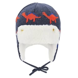 plush animal character infant thermal pilot cap