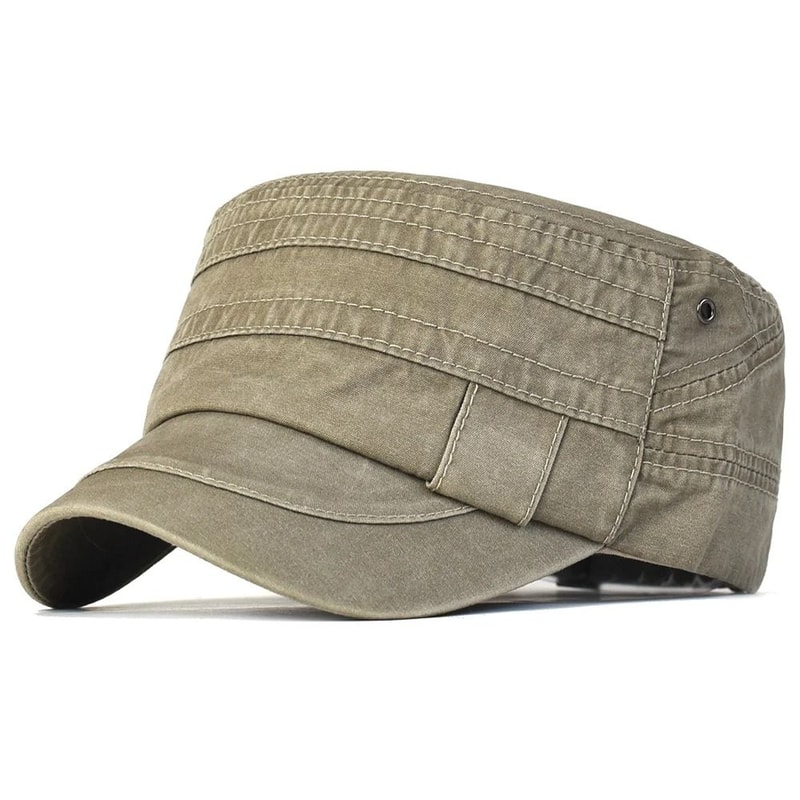 Vintage Washed Cotton Military Field Cap 2