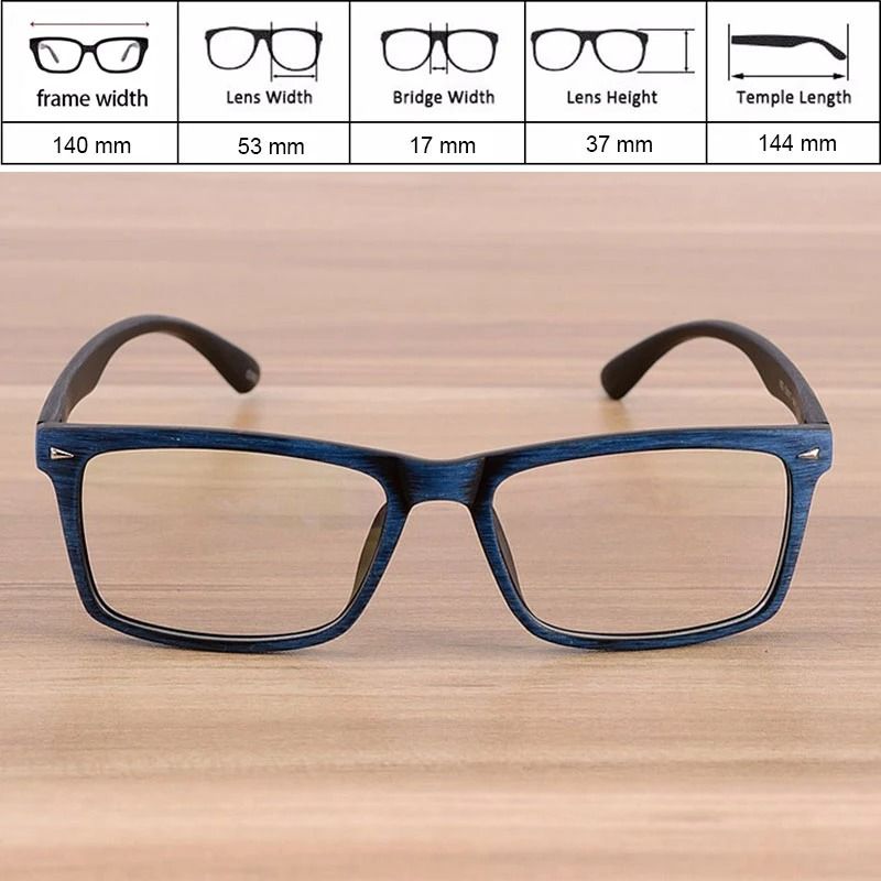 Wood Pattern Vintage Retro Optical Frames 1