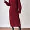 Heavy Gauge Chunky Knit Turtleneck Maxi Dress 5