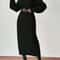 Heavy Gauge Chunky Knit Turtleneck Maxi Dress 9
