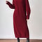 Heavy Gauge Chunky Knit Turtleneck Maxi Dress 10
