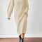 Heavy Gauge Chunky Knit Turtleneck Maxi Dress 8