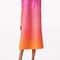 Gradient Pleated High Fashion Mid Calf Dress 2