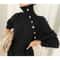 Elegant Lace Up Button Detail Sweater Dress 4