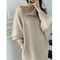 Elegant Lace Up Button Detail Sweater Dress 5