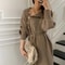 Elegant Lace Up Button Detail Sweater Dress 6