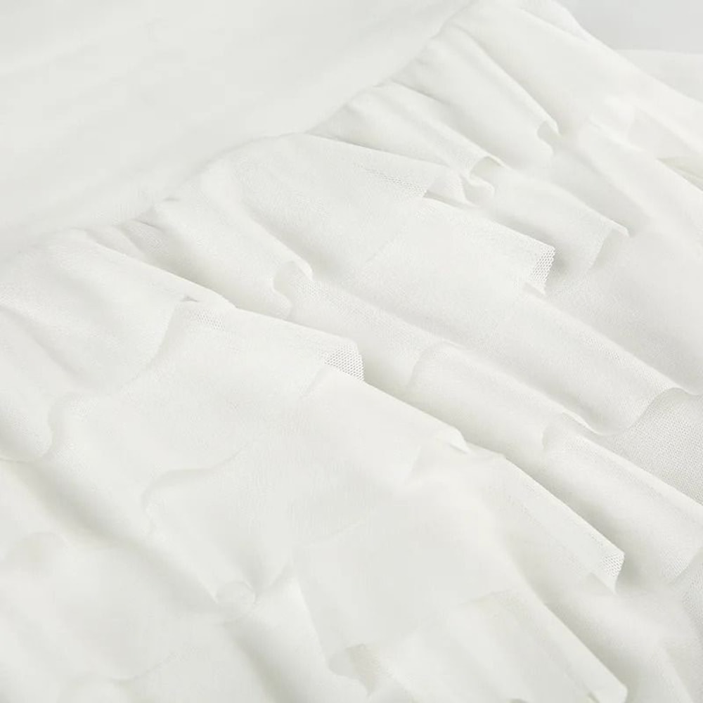 Y2K Irregular Ruffled Fringe Mini Skirt 2