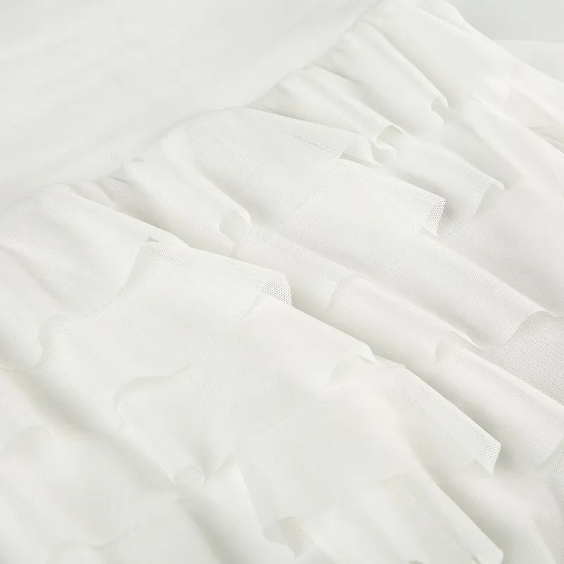 Y2K Irregular Ruffled Fringe Mini Skirt 2