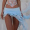 Y2K Irregular Ruffled Fringe Mini Skirt 7