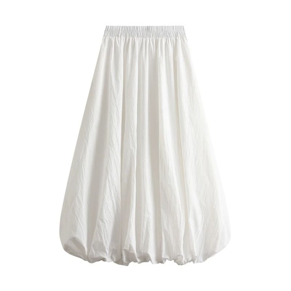 Vintage Balloon High Waist Puff Maxi Skirt 1