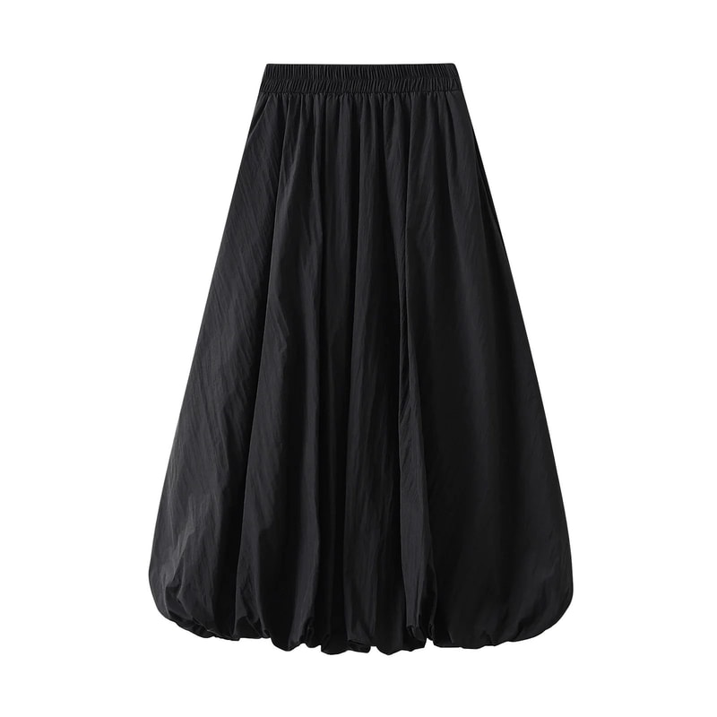Vintage Balloon High Waist Puff Maxi Skirt 7