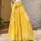 Boho Cotton Linen Slimming Midi Skirt 1
