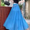 Boho Cotton Linen Slimming Midi Skirt 2