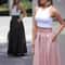 Elegant High Waist Utility Maxi Skirt 0