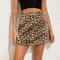 Pink Leopard Satin Punk Mini Skirt 8