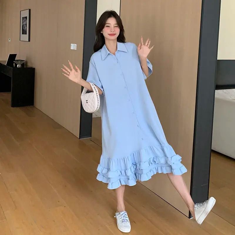 French Sweet Loose Maternity Summer Dress 2