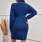 High Neck Knitted Maternity Photoshoot Sweater Dress 1
