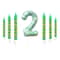 7Piece Green Digital Cake Candle Set 9