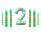 7Piece Green Digital Cake Candle Set 9