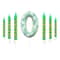 7Piece Green Digital Cake Candle Set 10