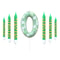7Piece Green Digital Cake Candle Set 10
