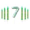 7Piece Green Digital Cake Candle Set 6