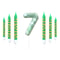 7Piece Green Digital Cake Candle Set 6