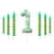 7Piece Green Digital Cake Candle Set 7