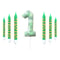 7Piece Green Digital Cake Candle Set 7