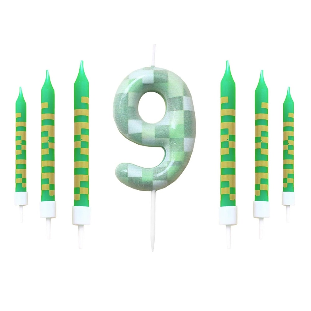 7Piece Green Digital Cake Candle Set 14