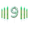 7Piece Green Digital Cake Candle Set 14