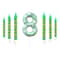 7Piece Green Digital Cake Candle Set 15