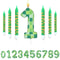 Pixelated Gamer Theme Birthday Candle Set 1