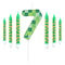 Pixelated Gamer Theme Birthday Candle Set 6