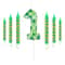 Pixelated Gamer Theme Birthday Candle Set 8