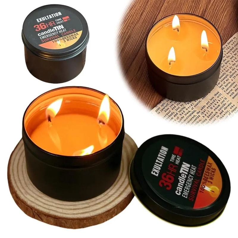 36 Hour 3 Wick Long Lasting Emergency Survival Candle 2