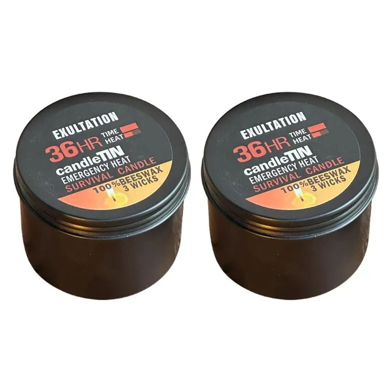 36 Hour 3 Wick Long Lasting Emergency Survival Candle 7