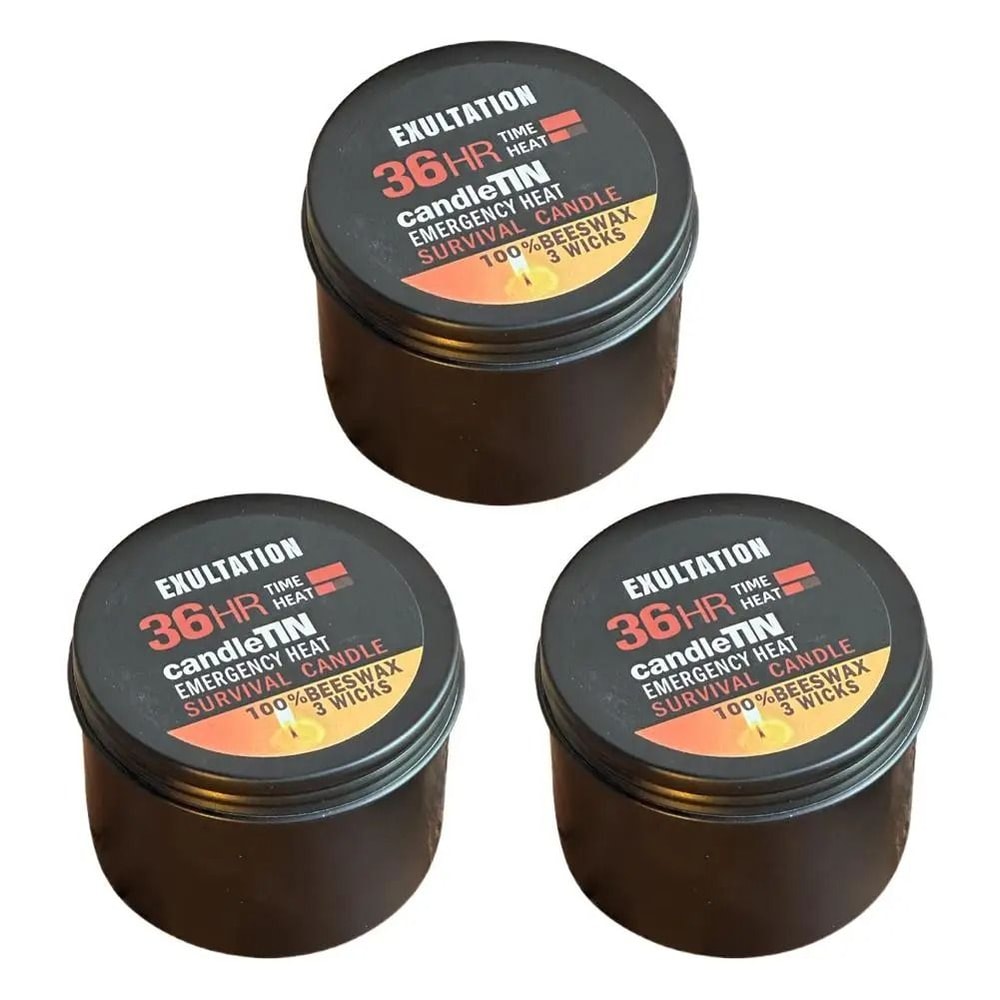 36 Hour 3 Wick Long Lasting Emergency Survival Candle 8
