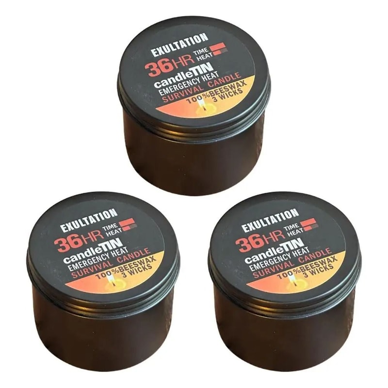 36 Hour 3 Wick Long Lasting Emergency Survival Candle 8