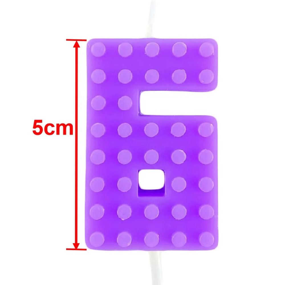 Colorful Pixel Block Gradient Digital Candle 12