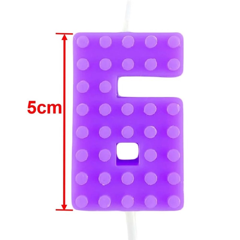 Colorful Pixel Block Gradient Digital Candle 12