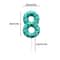 Green Theme Digital Birthday Cake Candle Set 11