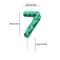 Green Theme Digital Birthday Cake Candle Set 12