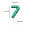 Green Theme Digital Birthday Cake Candle Set 12