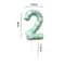 Green Theme Digital Birthday Cake Candle Set 8